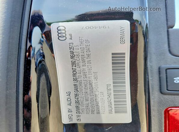 WAUANAF47HN018710 2017 AUDI A4 Black 