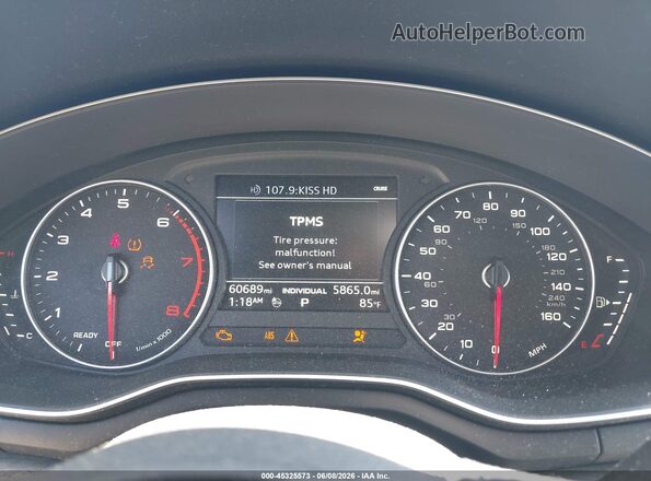 WAUANAF47HN039640 2017 AUDI A4 Black Հետևի նստատեղերի տեսք