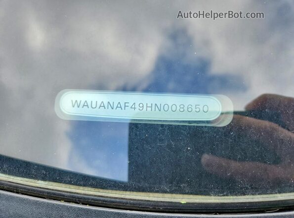 WAUANAF49HN008650 2017 AUDI A4 Black 