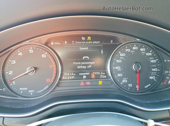 WAUANCF55KA056570 2019 AUDI A5 Black Вид щитка приладів