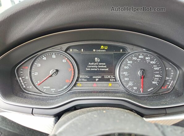 WAUANCF57JA020152 2018 AUDI A5 Black Vista del cuadro de instrumentos