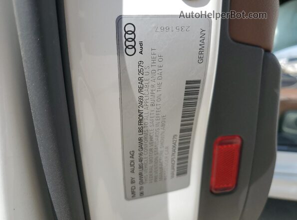 WAUANCF57KA064279 2019 AUDI A5 White 