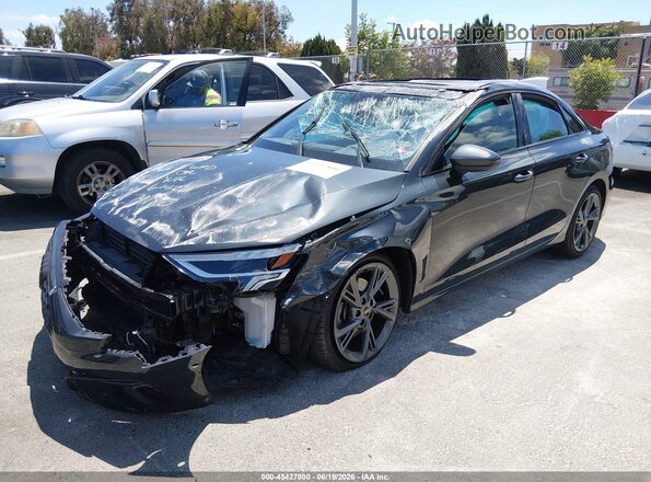 WAUAUDGY7RA012744 2024 AUDI A3 Black Առջևի ձախ երեք քառորդ տեսարան