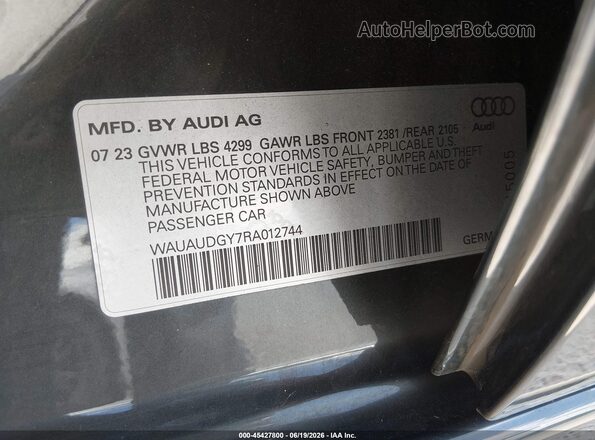 WAUAUDGY7RA012744 2024 AUDI A3 Black Շարժիչի բաժամունքի տեսք