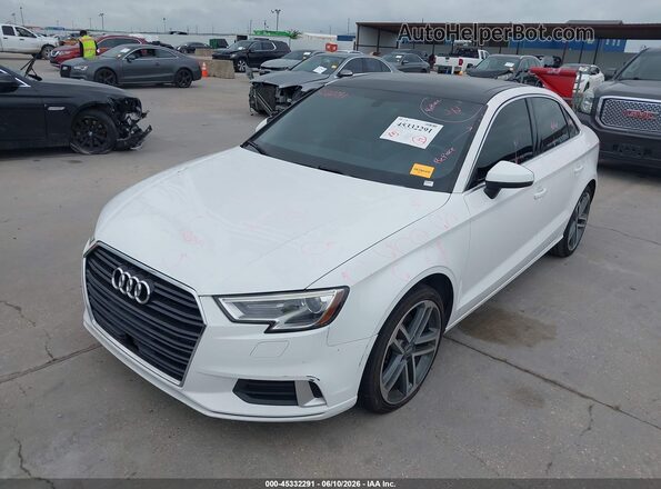 WAUAUGFF2K1010584 2019 AUDI A3 White Առջևի ձախ երեք քառորդ տեսարան