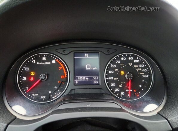 WAUAUGFF4J1031242 2018 AUDI A3 Gray Սարքավորումների վահանակի տեսք