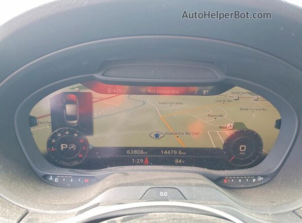 WAUAUGFF6J1094083 2018 AUDI A3 Silver Instrument cluster view