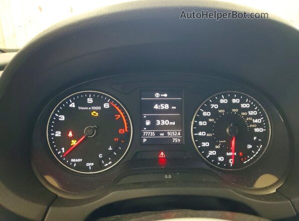 WAUAUGFF7H1046277 2017 AUDI A3 Charcoal Instrument cluster view