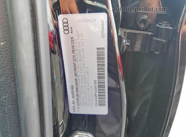 WAUAUGFF7LA041055 2020 AUDI A3 Черный Вид подкапотного пространства