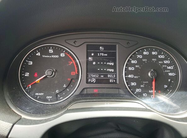 WAUAUGFF8H1042772 2017 AUDI A3 White ხელსაწყოთა პანელის ხედი