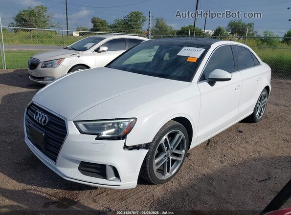 WAUAUGFF8K1008953 2019 AUDI A3 White Առջևի ձախ երեք քառորդ տեսարան