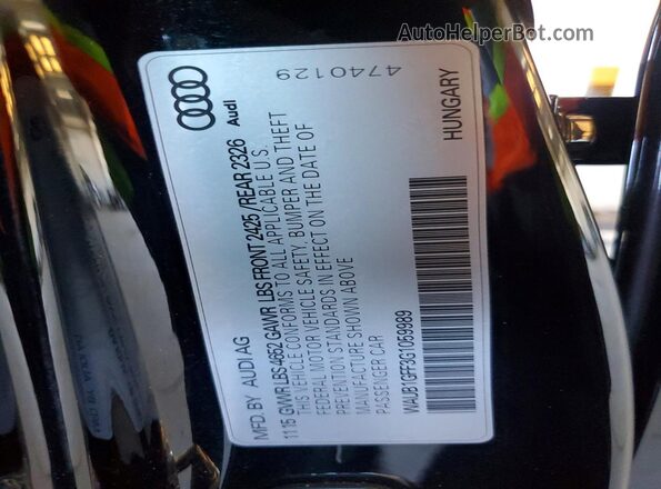 WAUB1GFF3G1059989 2016 AUDI S3 Black 