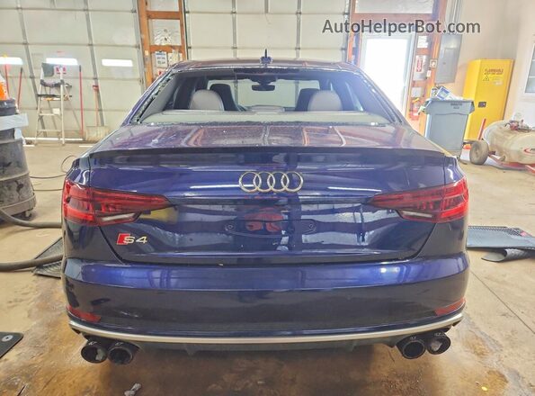 WAUB4AF42JA045494 2018 AUDI S4 Blue Հետևի տեսք