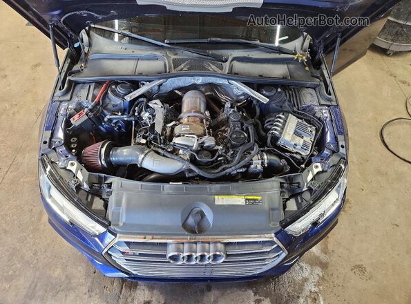 WAUB4AF42JA045494 2018 AUDI S4 Blue Սալոնի հետևի տեսք