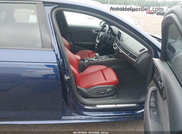 WAUB4AF43JA007949 2018 AUDI S4 Blue Widok wnętrza z przodu