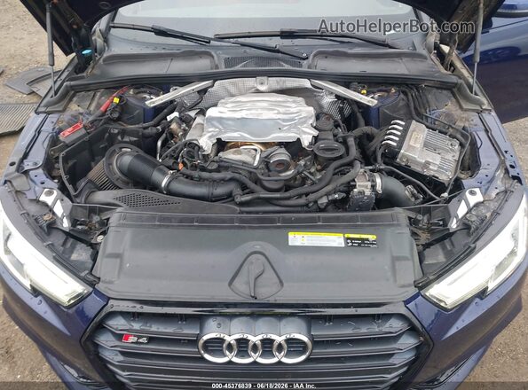 WAUB4AF43JA007949 2018 AUDI S4 Blue Widok z tyłu