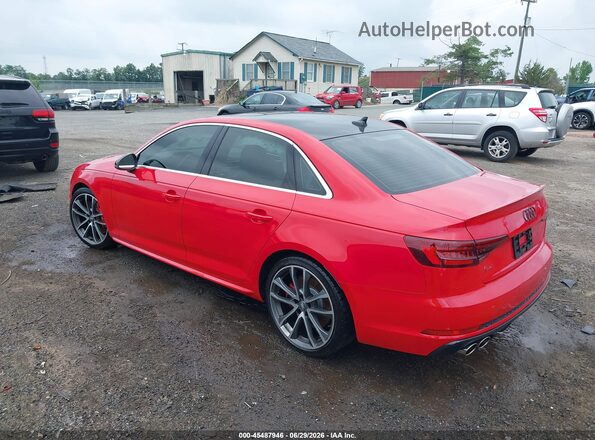 WAUB4AF43KA111472 2019 AUDI S4 Red Задня ліва чверть