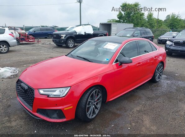 WAUB4AF43KA111472 2019 AUDI S4 Red Передня ліва чверть