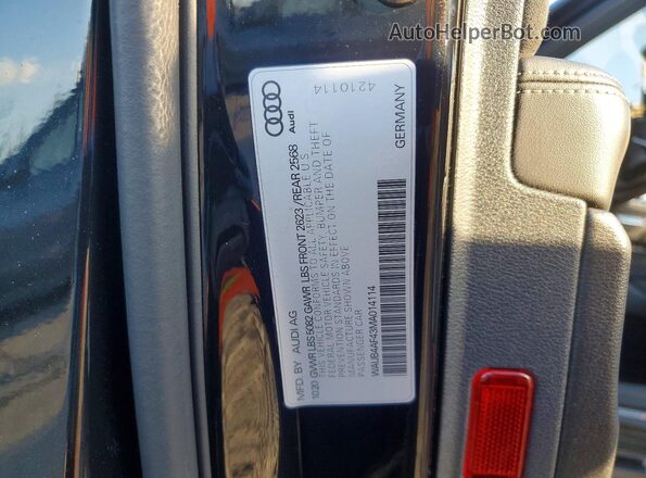 WAUB4AF43MA014114 2021 AUDI S4 Black Widok komory silnika