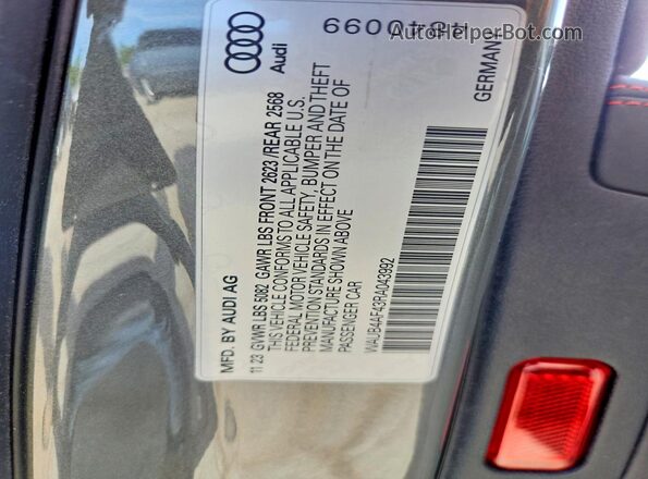 WAUB4AF43RA043992 2024 AUDI S4 Серый Вид наклейки с VIN-кодом