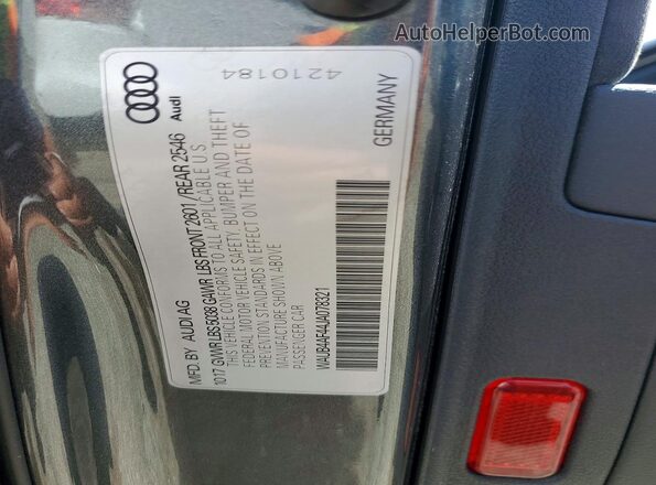 WAUB4AF44JA078321 2018 AUDI S4 Серый 