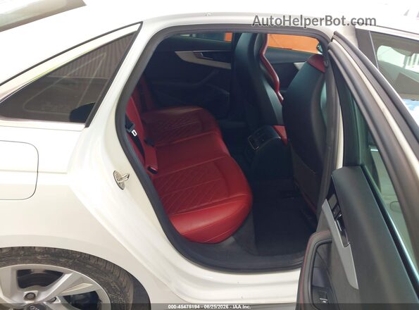 WAUB4AF45LA052068 2020 AUDI S4 White VIN კოდის სტიკერის ხედი