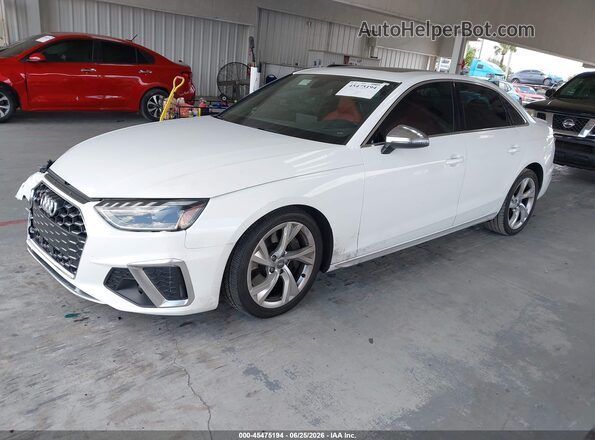 WAUB4AF45LA052068 2020 AUDI S4 White წინა მარცხენა ხედი სამი მეოთხედიდან