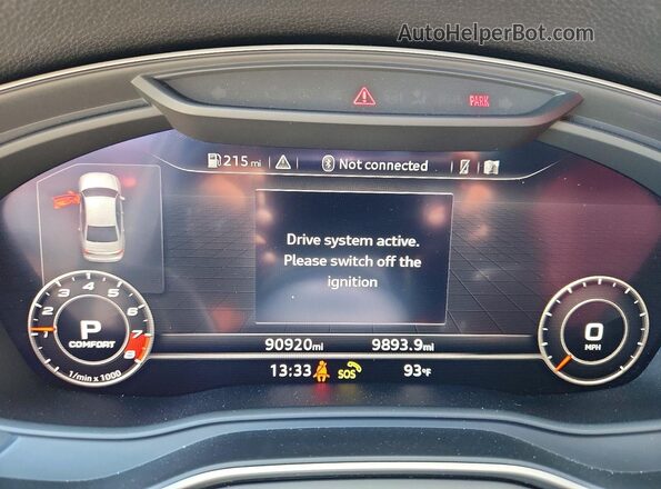 WAUB4AF48KA111368 2019 AUDI S4 Gray ხელსაწყოთა პანელის ხედი