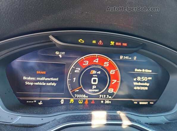 WAUB4AF49KA034154 2019 AUDI S4 Black 
