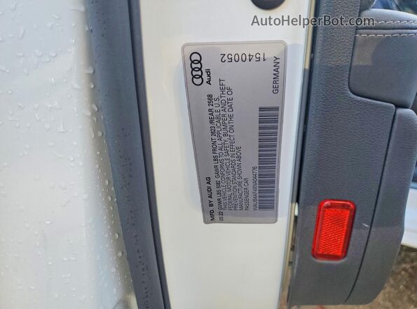 WAUB4AF4XNA044776 2022 AUDI S4 White Widok naklejki z numerem VIN