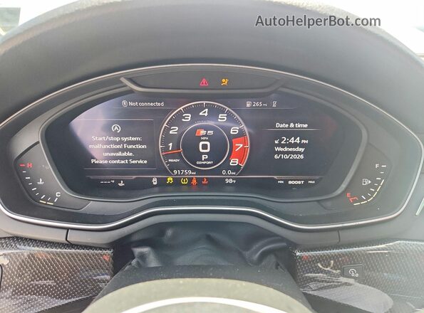 WAUB4CF51KA002450 2019 AUDI S5 White 