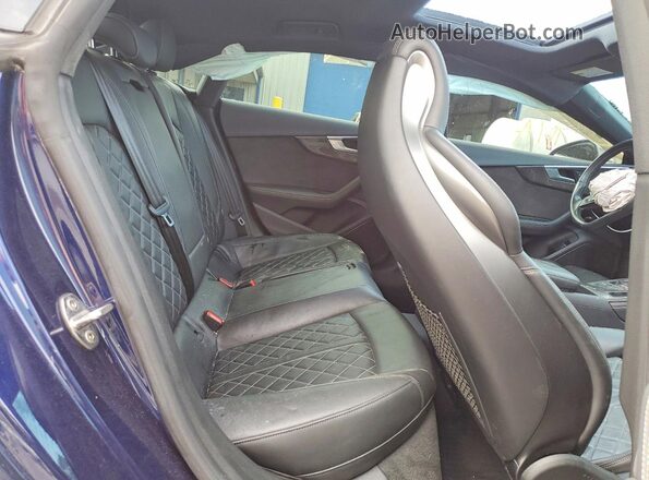 WAUB4CF54JA034470 2018 AUDI S5 Blue უკანა სავარძლების ხედი