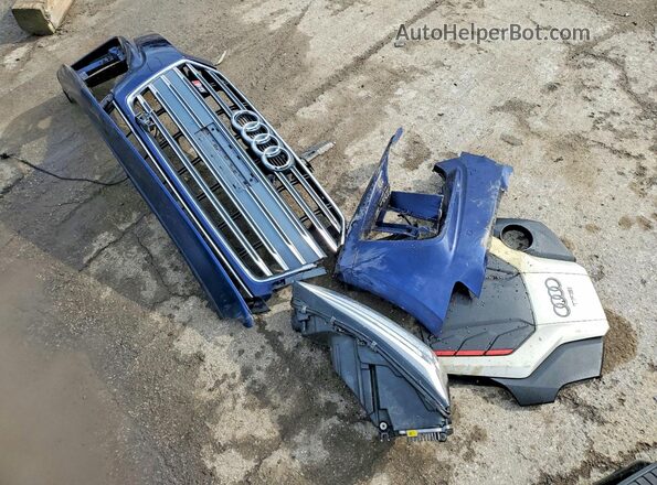WAUB4CF54JA034470 2018 AUDI S5 Blue ძრავის განყოფილების ხედი
