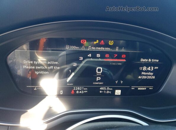 WAUB4CF54SA012485 2025 AUDI S5 Blue Вид щитка приладів