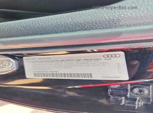 WAUB8GFF2G1058392 2016 AUDI A3 Black Engine compartment view