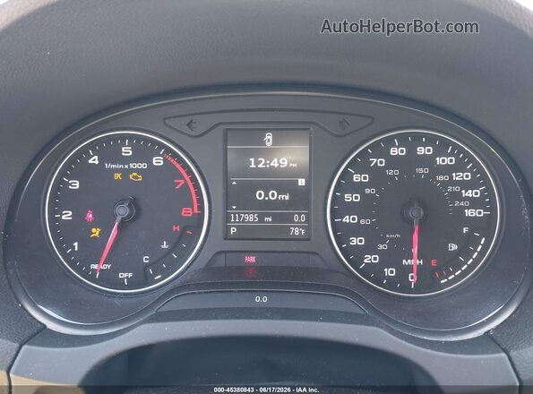 WAUB8GFF3G1041603 2016 AUDI A3 Black უკანა სავარძლების ხედი
