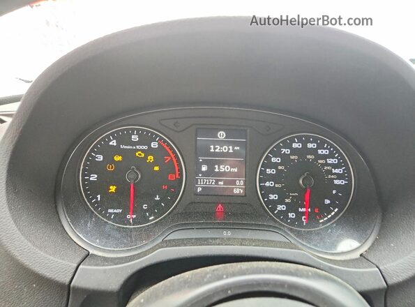 WAUB8GFF3H1042073 2017 AUDI A3 Silver Widok zestawu wskaźników