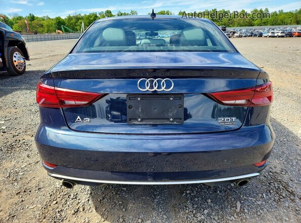 WAUB8GFF3J1028678 2018 AUDI A3 Blue Rear view
