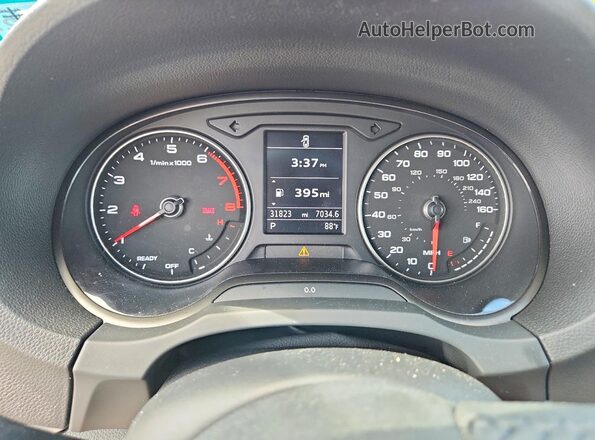 WAUB8GFF3J1028678 2018 AUDI A3 Blue Instrument cluster view