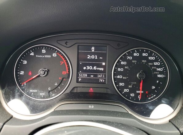 WAUB8GFF4H1065488 2017 AUDI A3 Серый Вид щитка приборов