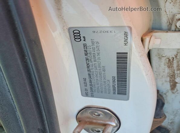 WAUB8GFF5J1064243 2018 AUDI A3 White ძრავის განყოფილების ხედი