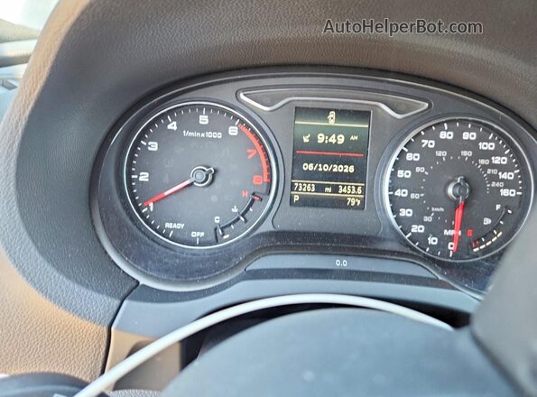 WAUB8GFF7G1063815 2016 AUDI A3 Black Вид щитка приладів