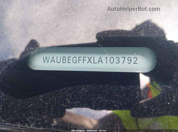 WAUBEGFFXLA103792 2020 AUDI A3 Black 