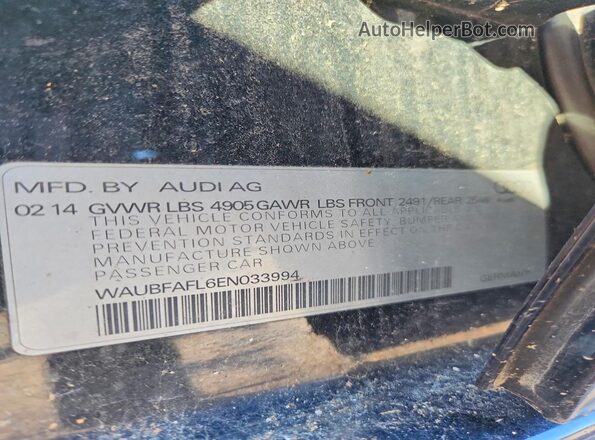 WAUBFAFL6EN033994 2019 AUDI A4 Black 
