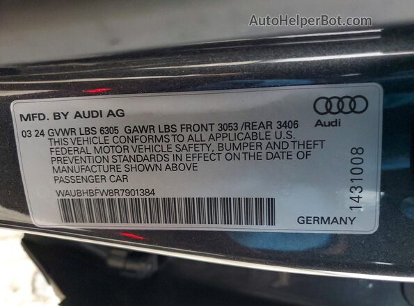 WAUBHBFW8R7901384 2024 AUDI RS Серый 