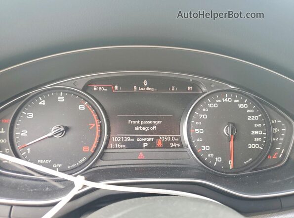 WAUBNAF41HN030064 2017 AUDI A4 White Вид щитка приладів