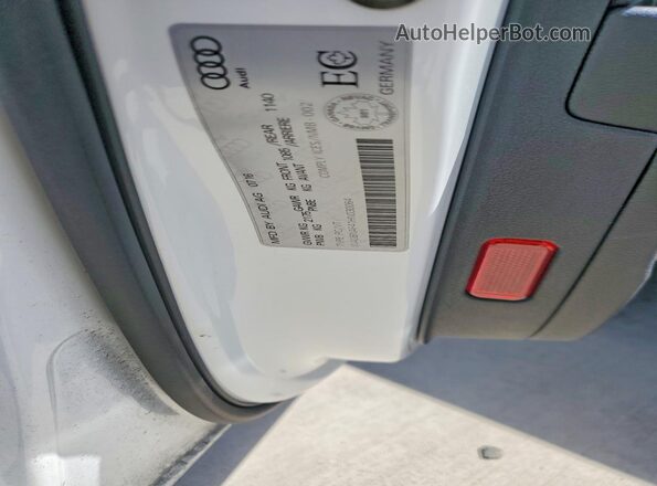 WAUBNAF41HN030064 2017 AUDI A4 White Вид наклейки з VIN-кодом