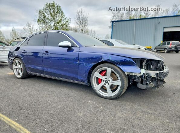WAUC4AF42MA065141 2021 AUDI S4 Blue Առջևի աջ