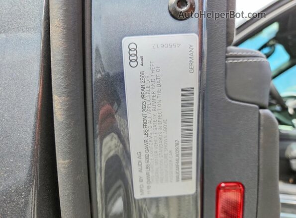 WAUC4AF44LA029787 2020 AUDI S4 Серый Вид подкапотного пространства