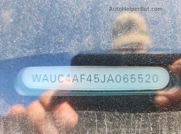 WAUC4AF45JA065520 2018 AUDI S4 Gray Вид підкапотного простору